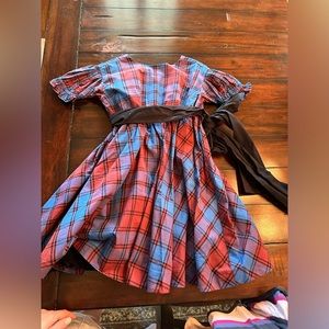 Tea Collection Plaid Dress with Sashed Belt size 7